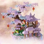 Violet Cherry Blossom Waterfall Tree House Building Blocks Set - Large - Image 2
