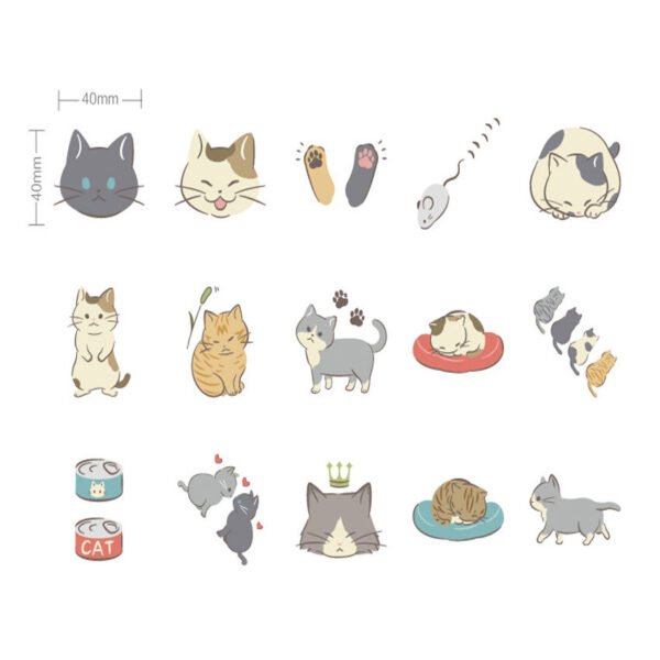 Cute Cat - 45 Pieces/Pack - Image 2